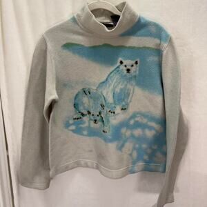 Vintage arctic polar bear fleece